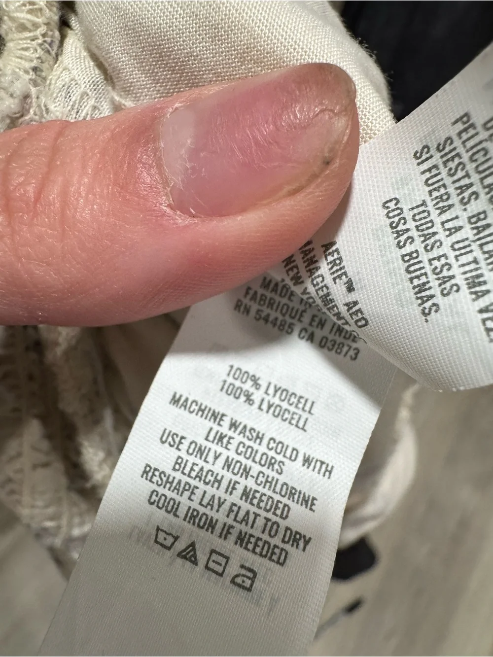 Aerie Cream Mini Skirt with Lavender Floral Print - Picture 5 of 5
